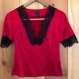 Moda International stretch silk blouse S